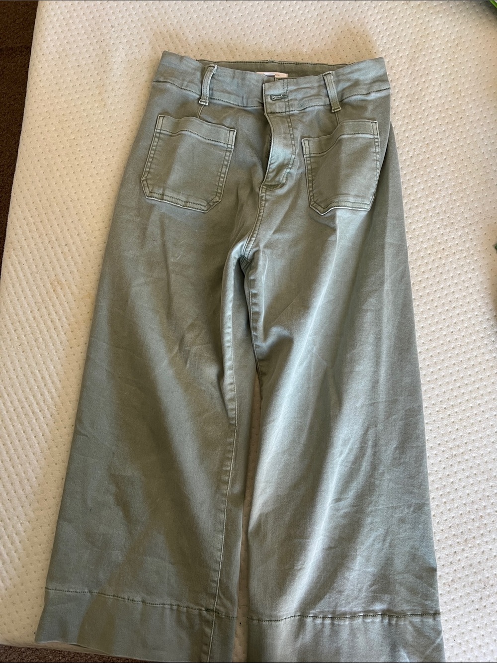 LC Lauren Conrad Sage Green Mid-Rise Pants